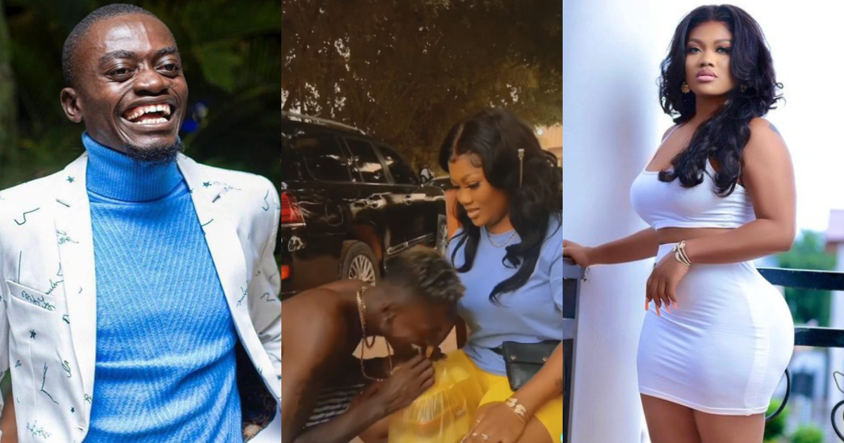 You should do this with your wife - Fans react over video of Lil Win and Sandra Ababio in weird position