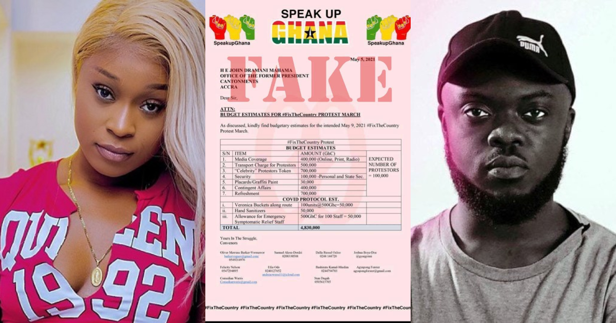Efia Odo slams Sheldon for sharing fake Mahama document about #FixTheCountry campaign