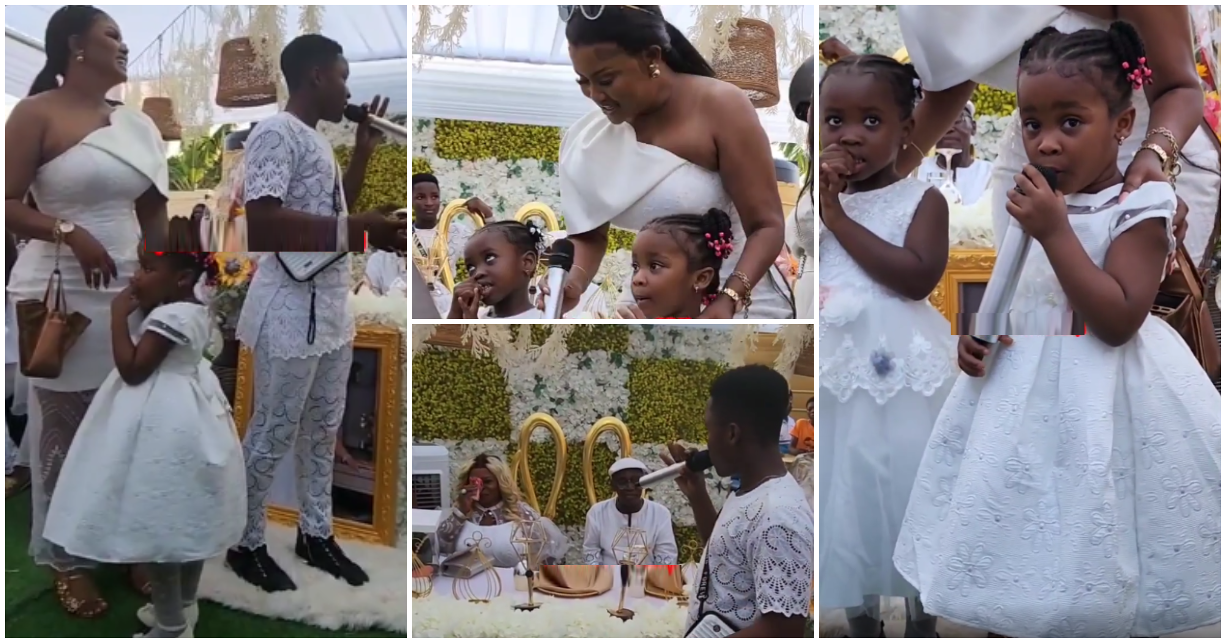 Baby Maxin and her brother get their grandmother teary as they celebrate her at 65th birthday party