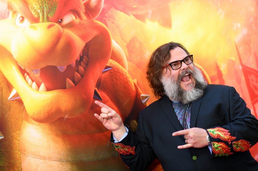 Actor Jack Black attends a special screening of Universal's 'The Super Mario Bros. Movie' in Los Angeles on April 1, 2023