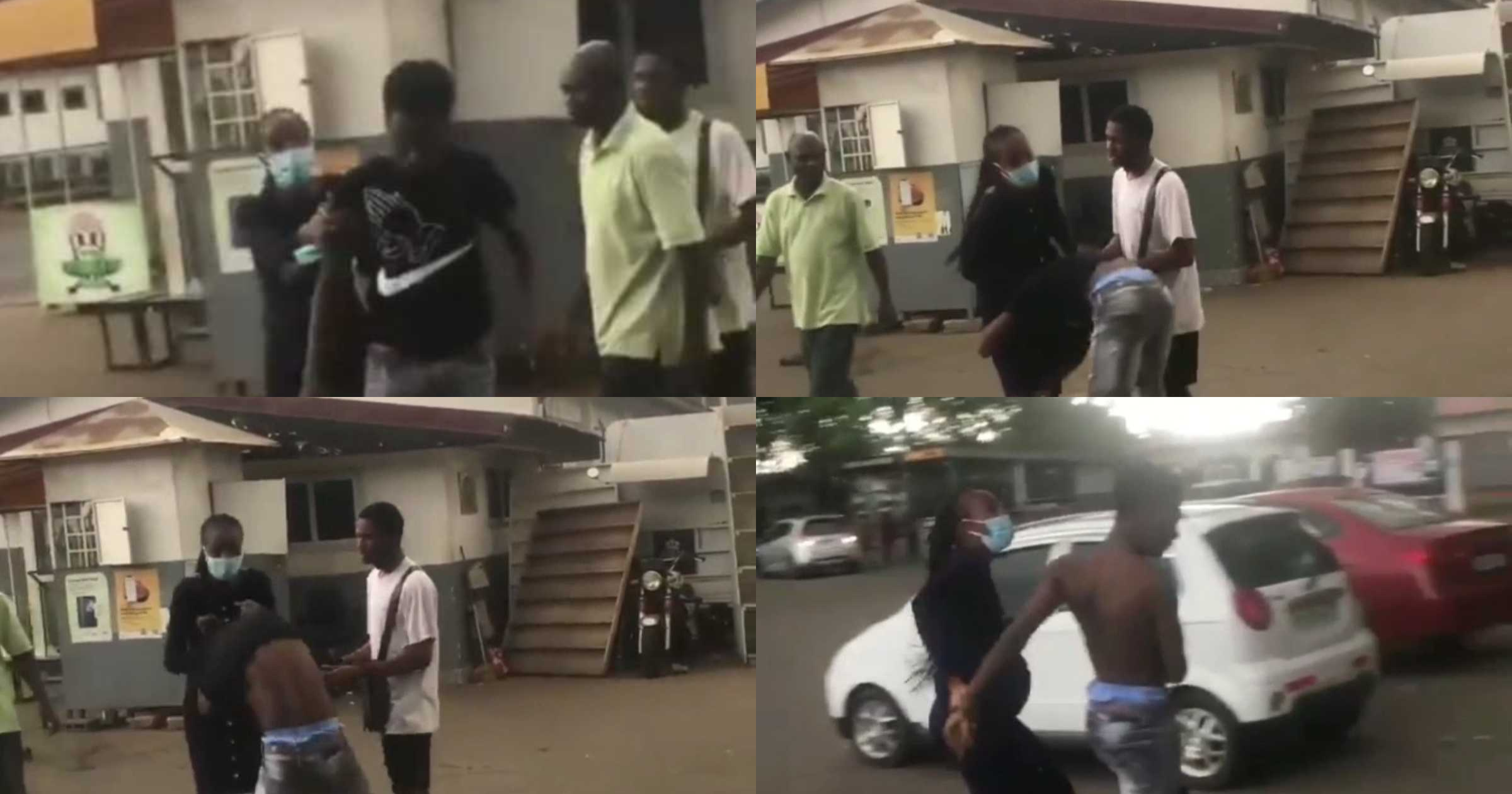 Pregnant Lady Embarrasses Legon Boyfriend On Campus After He Refused To Accept Pregnancy (Video)