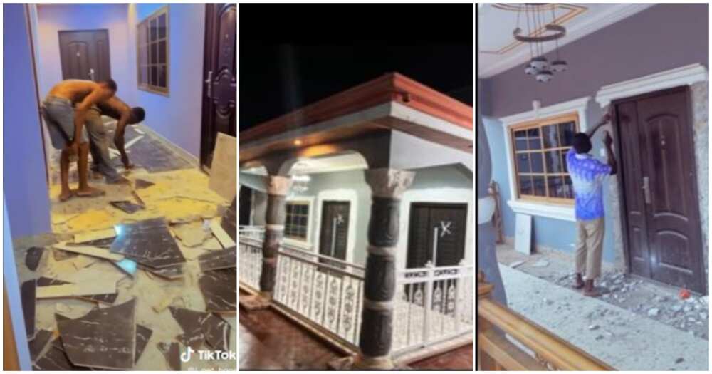 Abroad-based Ghanaian man undertakes renovation works at his house