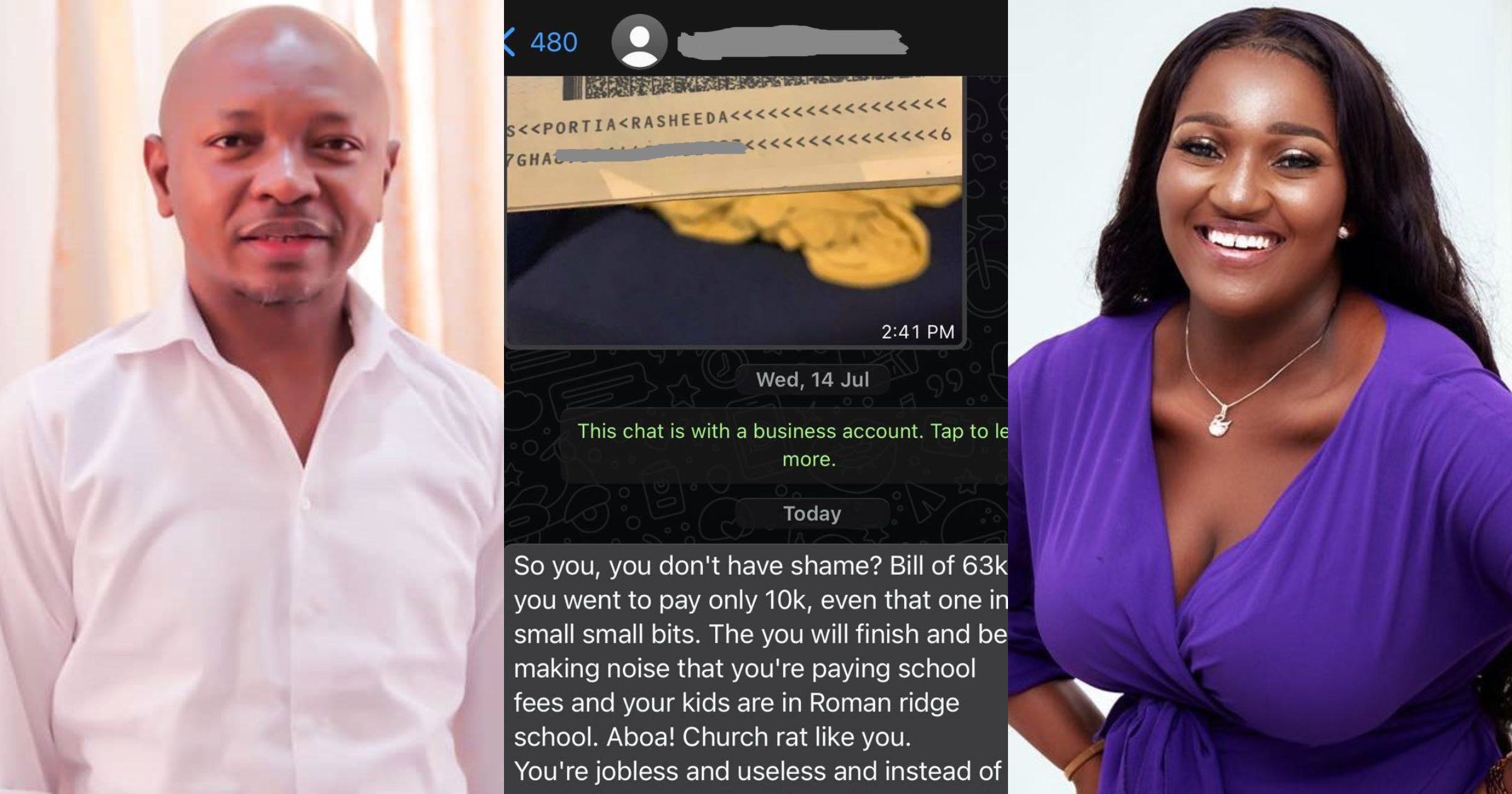 Ras Mubarak's Ex-Wife Calls Him A Church Rat Over GHC63k School Fees For Their Daughters