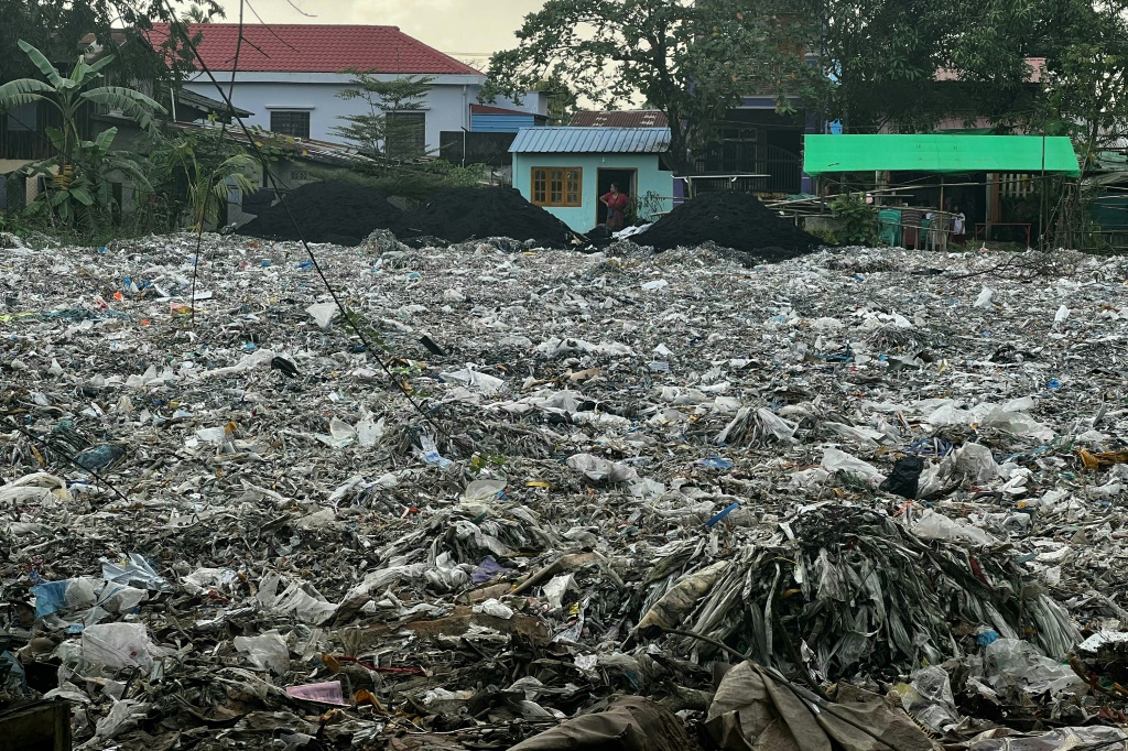 For several years sites across Shwepyithar township have been filling up with trash