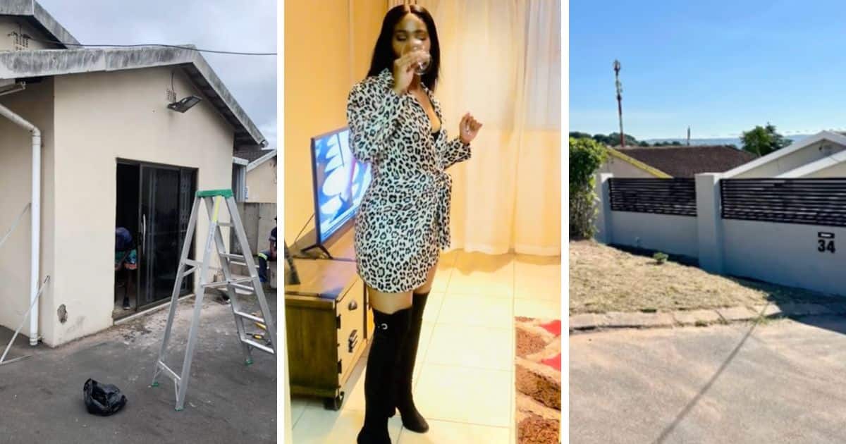 Woman shares before and after photos of her own place.