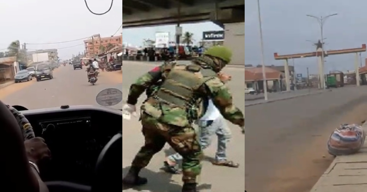 Resident at Aflao visits border and drops video of what is happening amid news of military presence