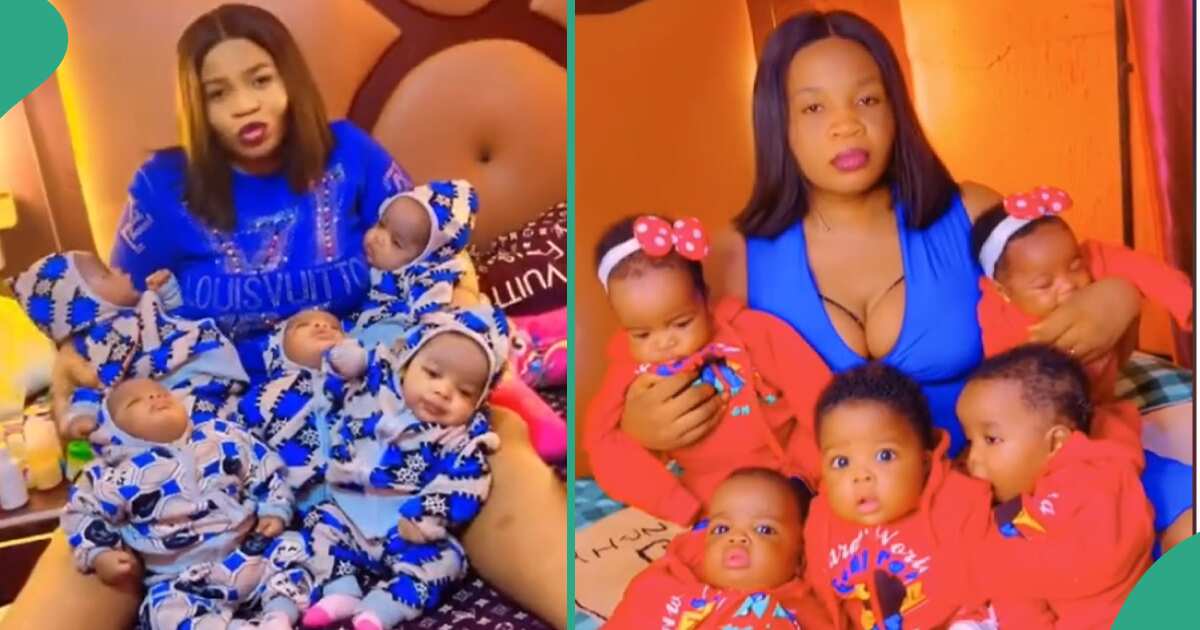 Barrenness taken away from woman's family as she gives birth to beautiful quintuplets