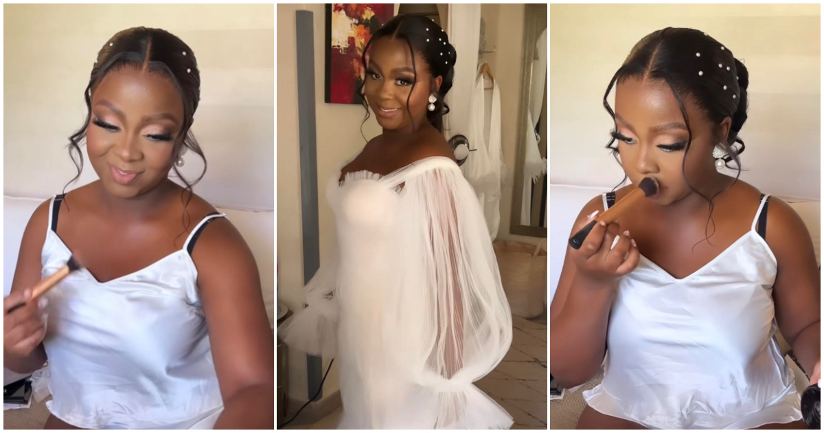 This Stunning Bride Did Her Own Makeup For Her White Wedding And She Nailed It