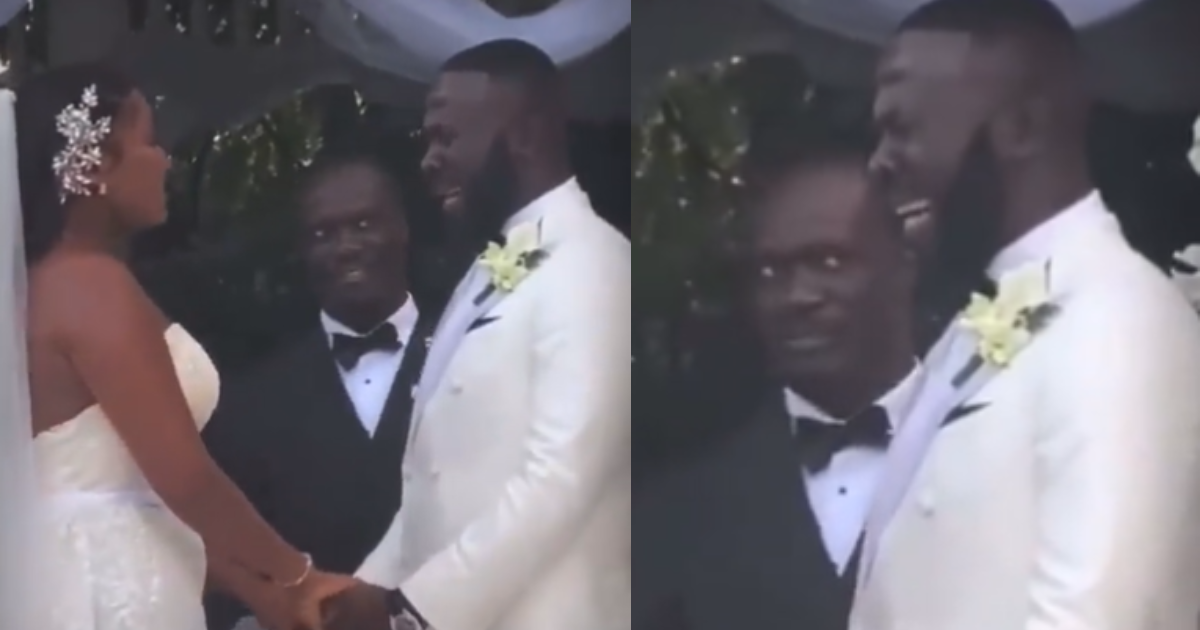 A man in his feelings has got many entertained as he sheds heavy tears on his big day