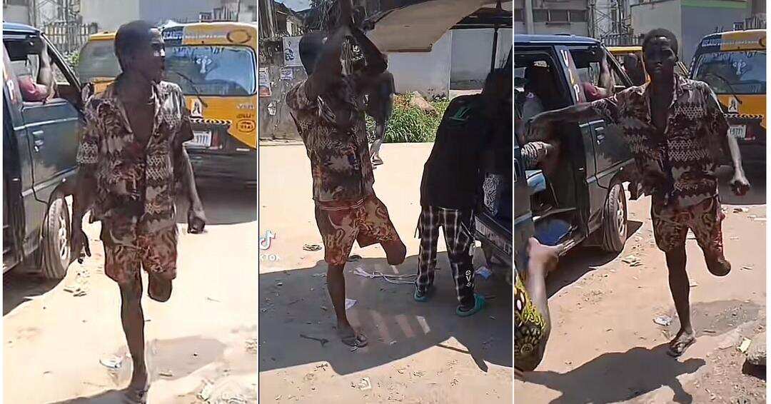 Man with one leg works as bus conductor
Photo credit: @olisapele/TikTok.