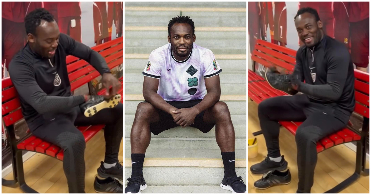 Michael Essien: Former Chelsea And Black Stars Player Teaches Young Footballers Correct Way To Polish Boots