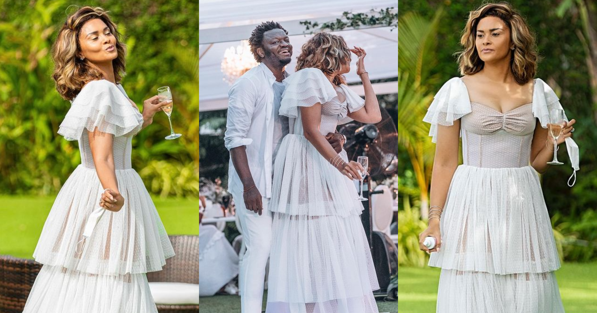 Beautiful photos drop as Sulley Muntari's wife holds an all-white 40th birthday party
