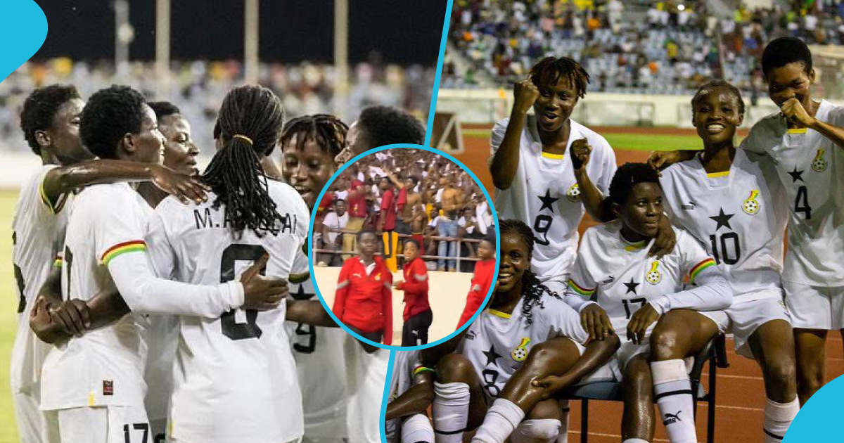 Fans celebrate the Black Princesses victory against Nigeria