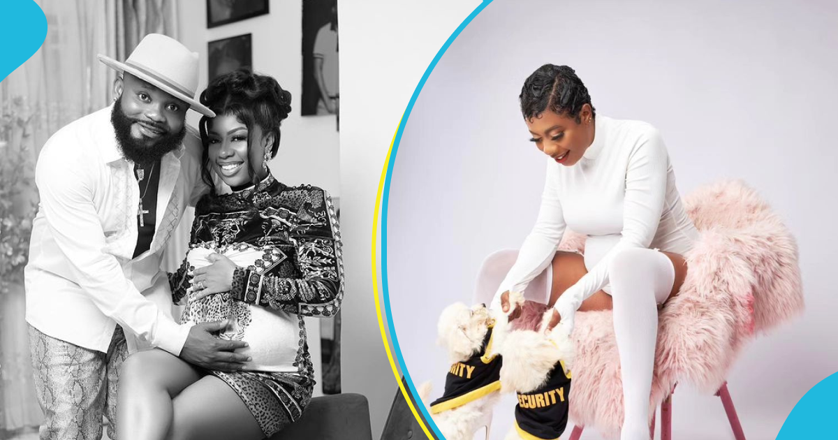 Praye Tiatia drops Selly Galley's maternity photo, she slays in a white onesie bodysuit and stockings: "Angelic"
