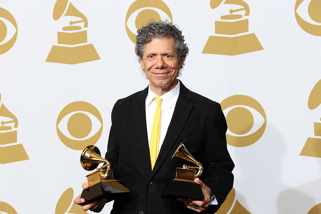 80s artist Chick Corea at the 55th annual GRAMMY Awards press room.