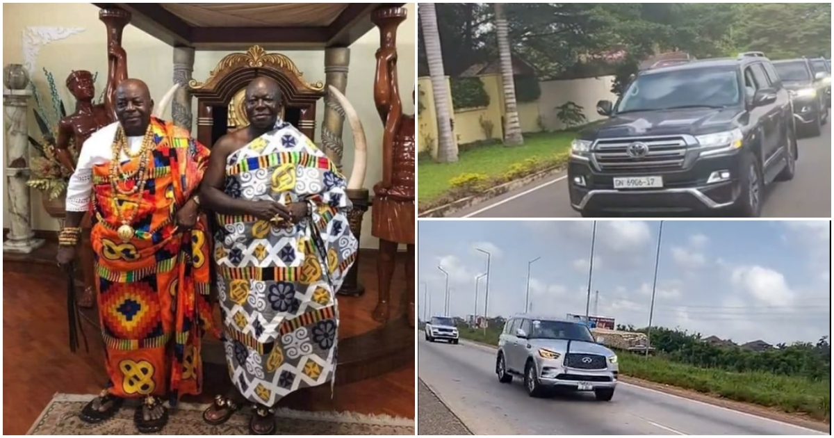 Wow: Otumfuo Nana Osei Tutu II Visited Anloga With Over 30 Vehicle Convoy For Hogbetsotso Festival
