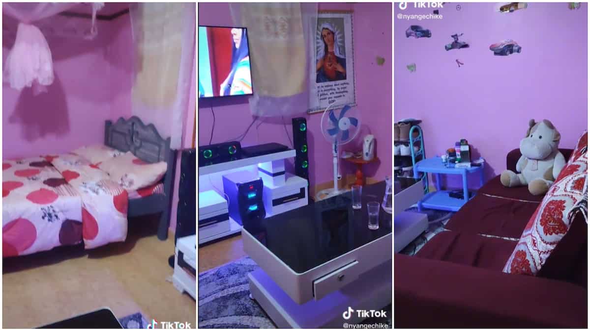 Man divides rented 1 room apartment, turns it to his "palace", decorates it with flat TV, fine cabinet