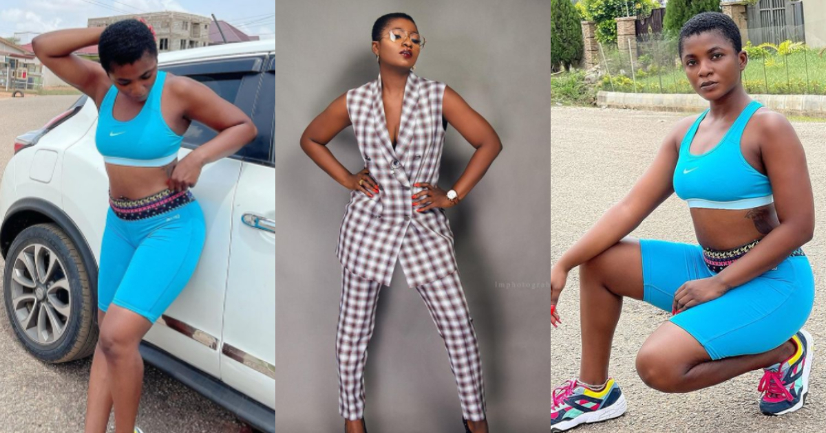 Ahuofe Patri causes stir as she flaunts her flat tummy in revealing fitness wear