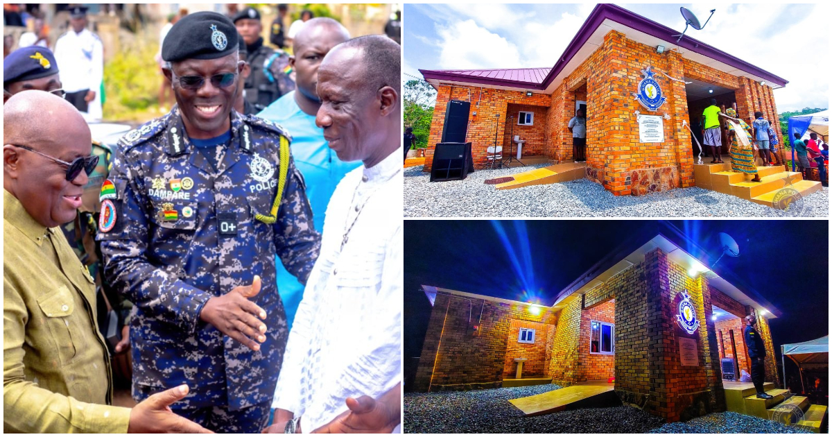 Photos of President Akufo-Addo and an ultramodern police station in Obo Kwahu