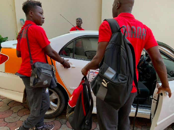 Black Meteors technical staff travel on taxis to airport ahead of Algeria trip