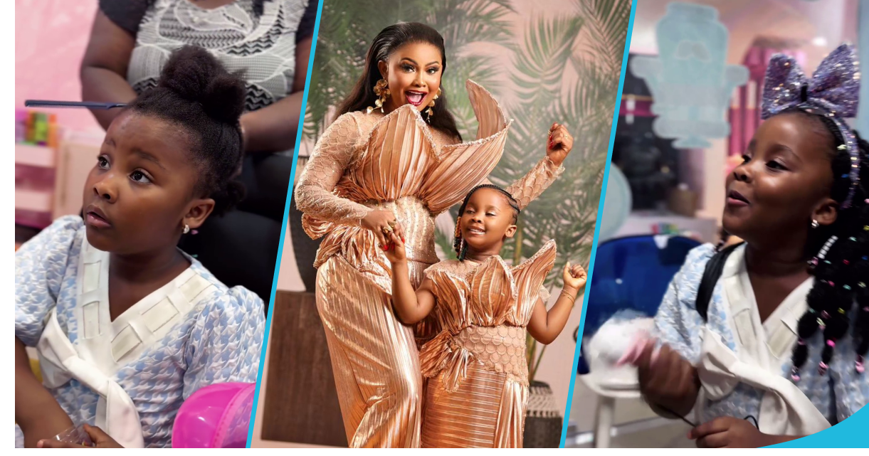 Baby Maxin looks radiant as she flaunts new braids done at Kids Lounge by McBrown, video
