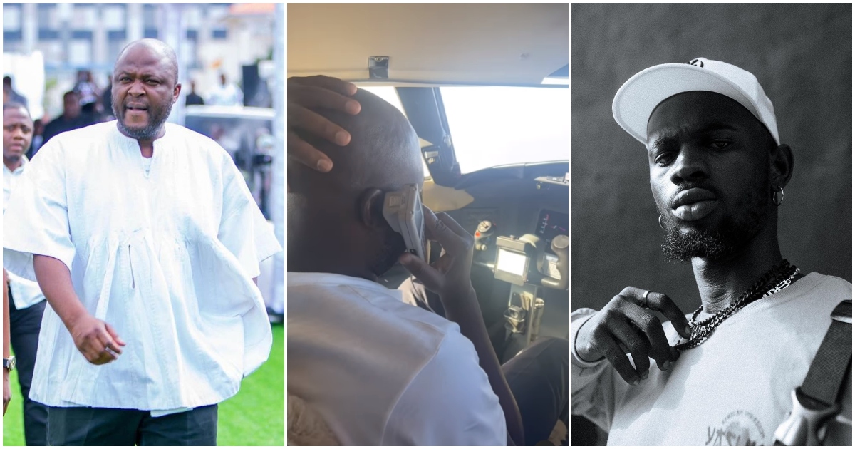 Ibrahim Mahama Bravely Flies Jet In Video; Jams To Black Sherif's Konongo Zongo