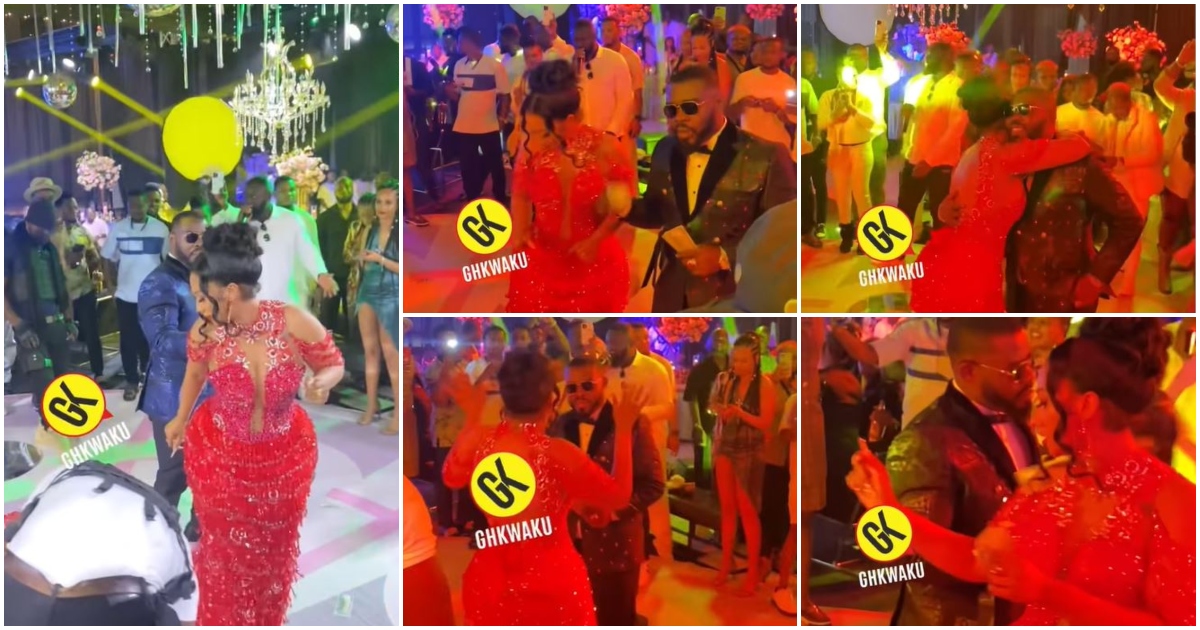 Hajia 4Reall's Birthday Party: Boyfriend Sprays Singer With Dollars