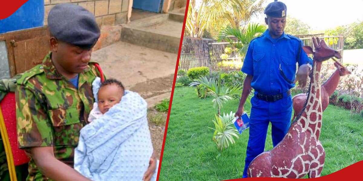 Kind policeman with degree in economics babysits student's kid during exam