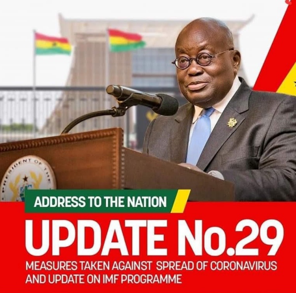 Akufo-Addo's 29th national address touched on COVID-19 and the IMF programme