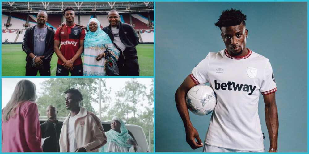 Kudus Mohammed and his family at West Ham
