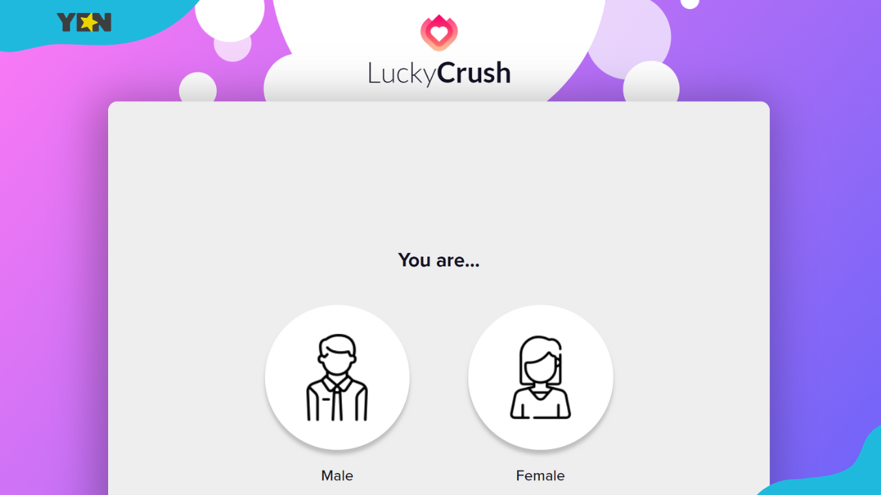 The LuckyCrush homepage.