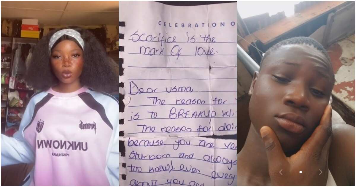 Nigerian lady shares heartbreaking breakup letter written to her 15-year-old brother by his girlfriend