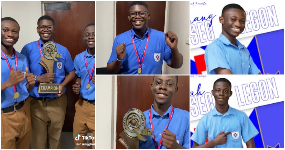 NSMQ: Legon PRESEC Contestants Show Dancing Skills With Trophy After Winning Competition