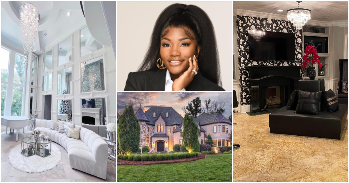 African-American lady flaunts her magnificent mansion in stunning photos; peeps blown away