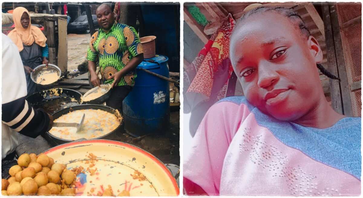 Man who sells akara trains his daughter in private school.