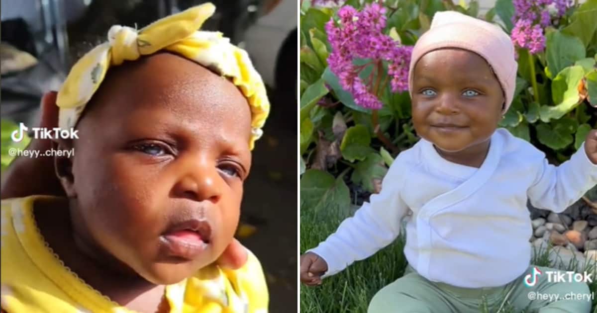 Viral video of baby girl with gorgeous blue eyes has social media in a trance