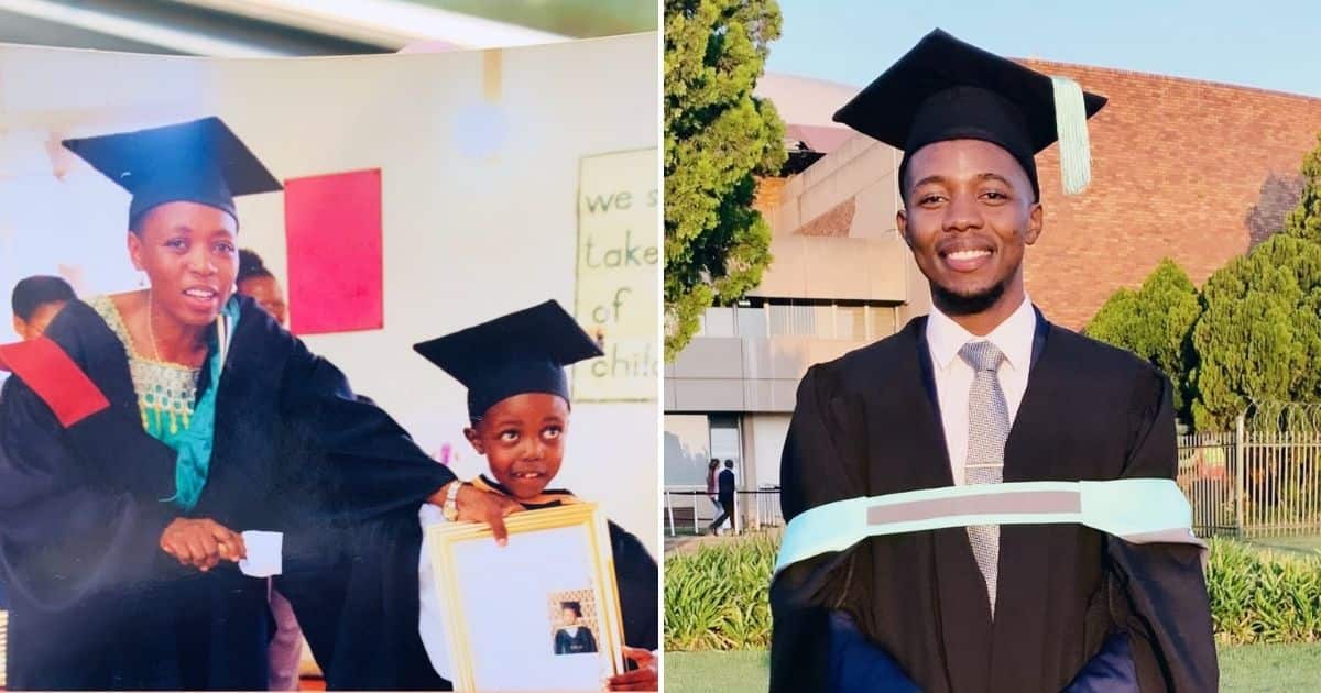 Young man pays tribute to his late mom as he graduates from university: “I know you're smiling”