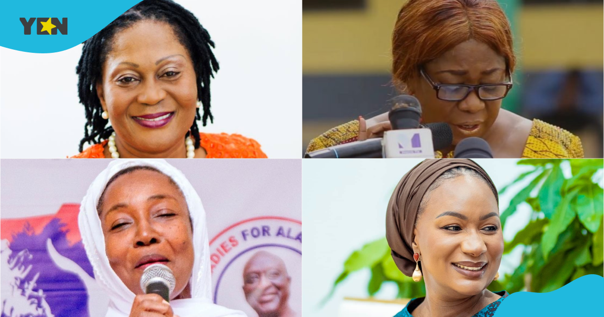 Next First Lady of Ghana: One of these 4 women would be standing beside Ghana's next president after 2024
