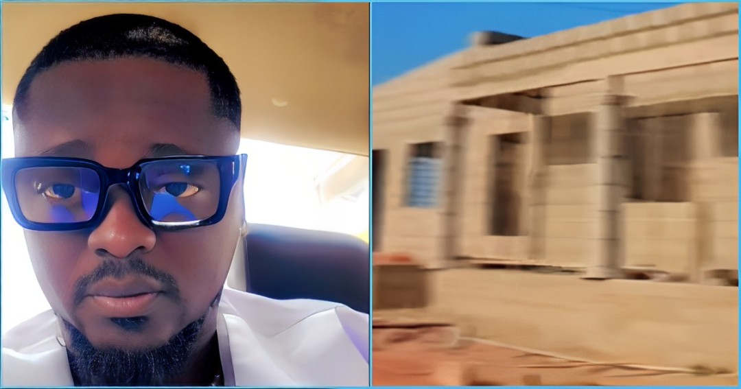 Young Ghanaian man builds house in 60 days, netizens react to video