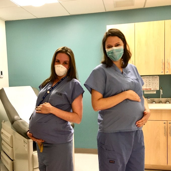 Heavily pregnant medics working to fight coronavirus hailed for their selflessness