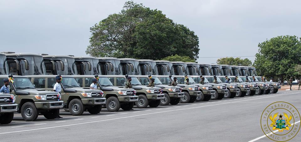 Ghana Armed forces gets new buses and vehicles