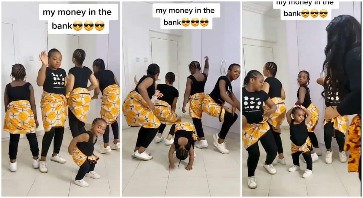 Nigerian mum dances with her 5 daughters.