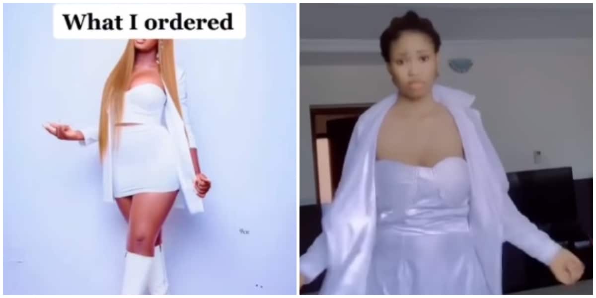 Photos of what a lady ordered and what she got.
