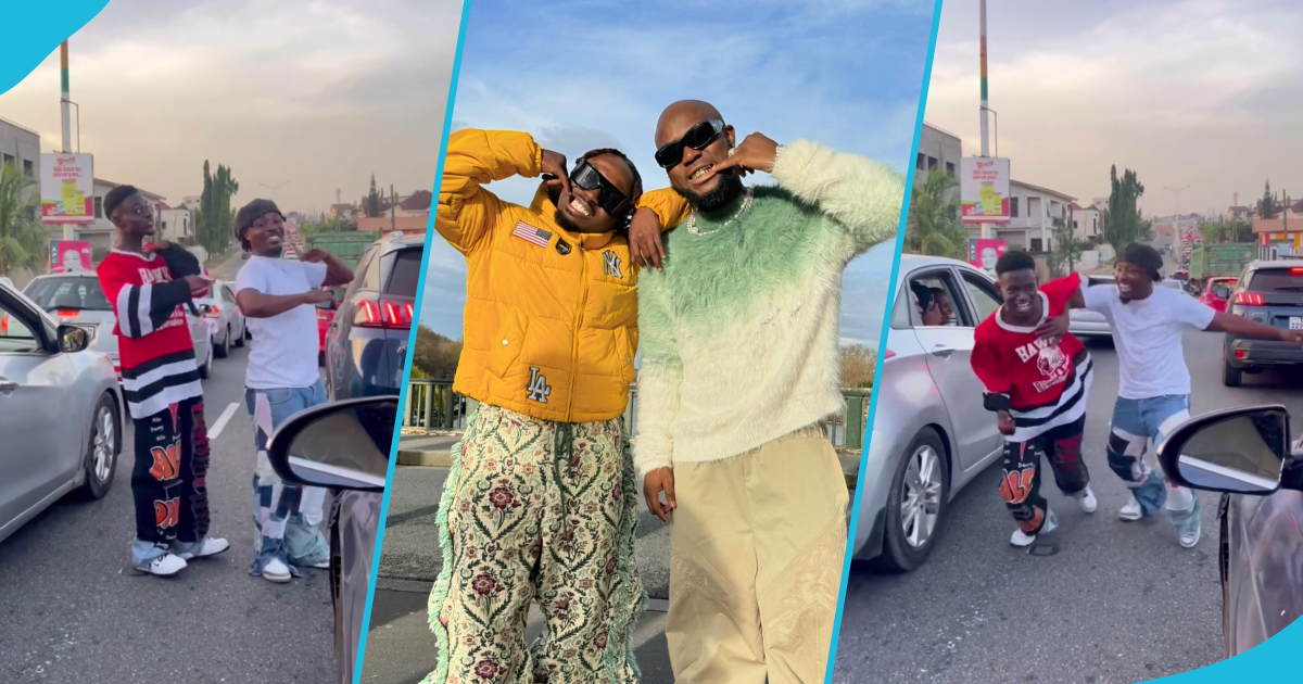 Dancegod Lloyd and Allo Danny do King Promise's Paris challenge in Accra traffic, video excites fans