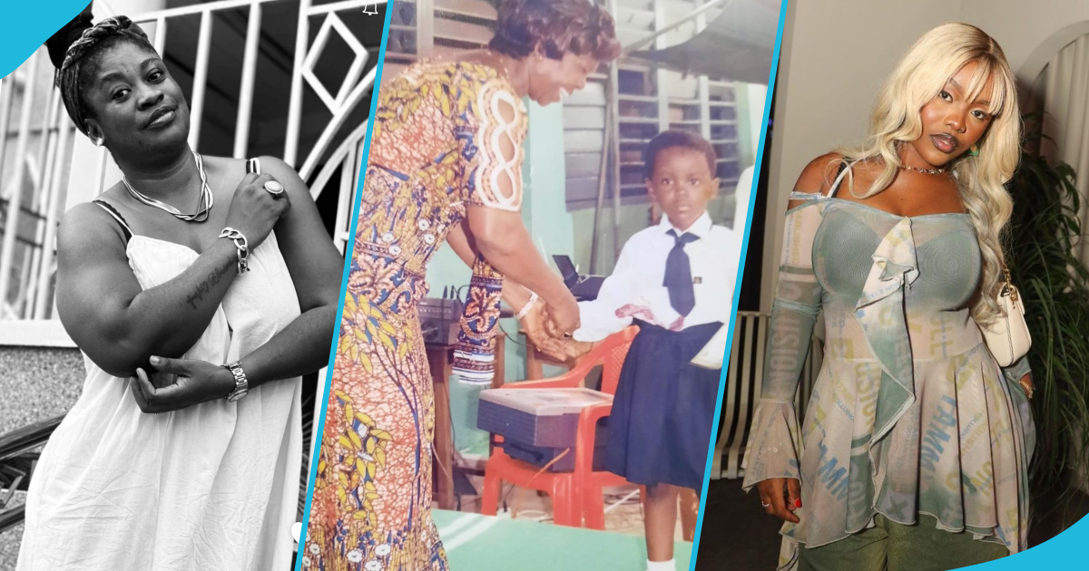 Gyakie shares old photo of herself in Class 3 receiving an award with her mother, her mum's shoes cause a stir