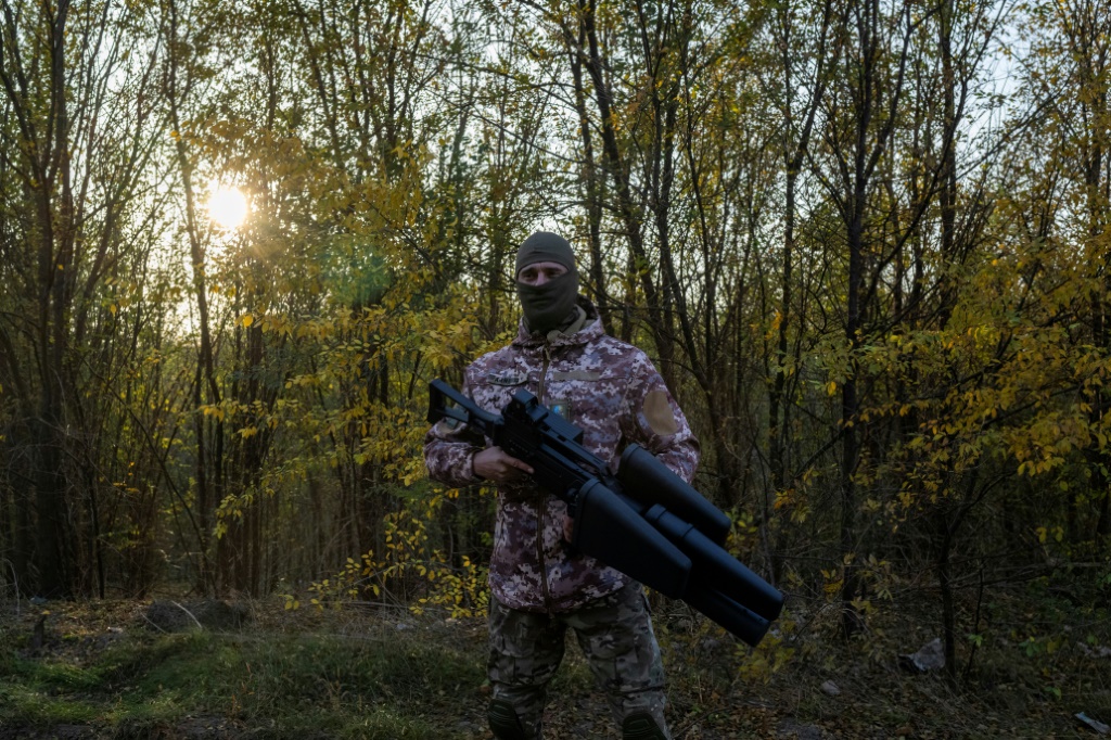 Ukraine's forces are stocking up an anti-drone guns to protect the skies