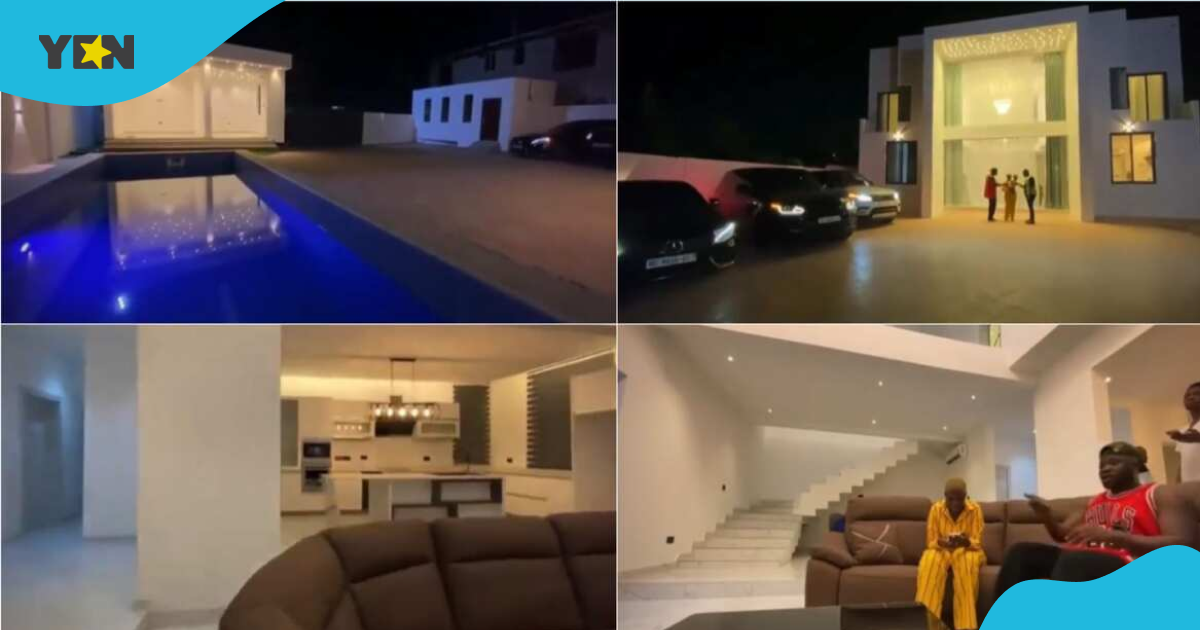 Video of Fella Makafui and Medikal's plush mansion with customised swimming pool for their daughter
