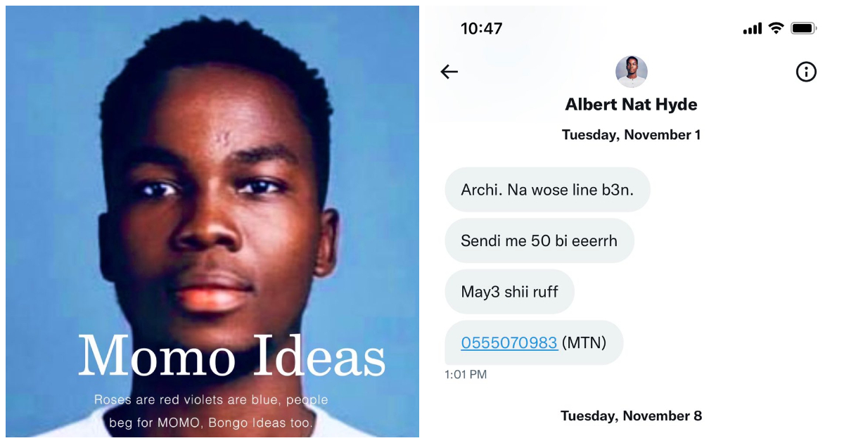 Photos of 'Momo Ideas' and Screenshot of Bongo's Messages to Archipalago