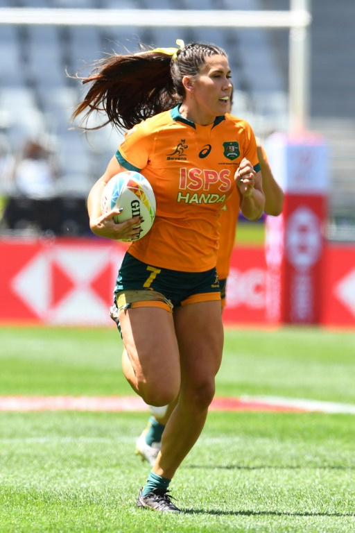 Charlotte Caslick scored the first of Australia's tries 
in a 52-0 win over South Africa in Cape Town