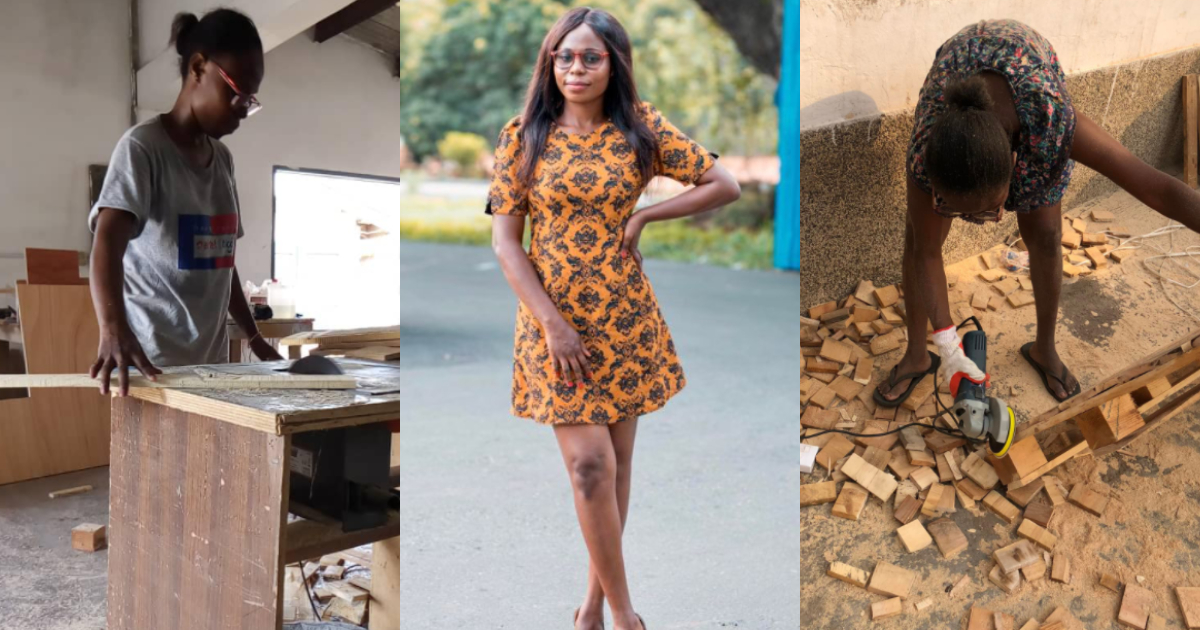 Meet the Ghanaian female carpenter making a bold statement in the profession with her craft
